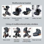 4-in-1 Baby Stroller Travel System | Foldable Lightweight Stroller with Bassinet