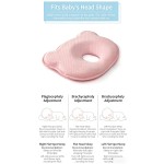 Baby Flat Head Pillow for Newborns - Soft Silicone Memory Foam Head Shaper, Breathable Side Sleeping Pillow