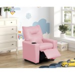 23" Ergonomic Kids Recliner | Adjustable Back & Footrest | Cup Holder + Side Storage | Soft Fabric Padded Armchair