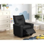 23" Ergonomic Kids Recliner | Adjustable Back & Footrest | Cup Holder + Side Storage | Soft Fabric Padded Armchair