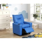 23" Ergonomic Kids Recliner | Adjustable Back & Footrest | Cup Holder + Side Storage | Soft Fabric Padded Armchair