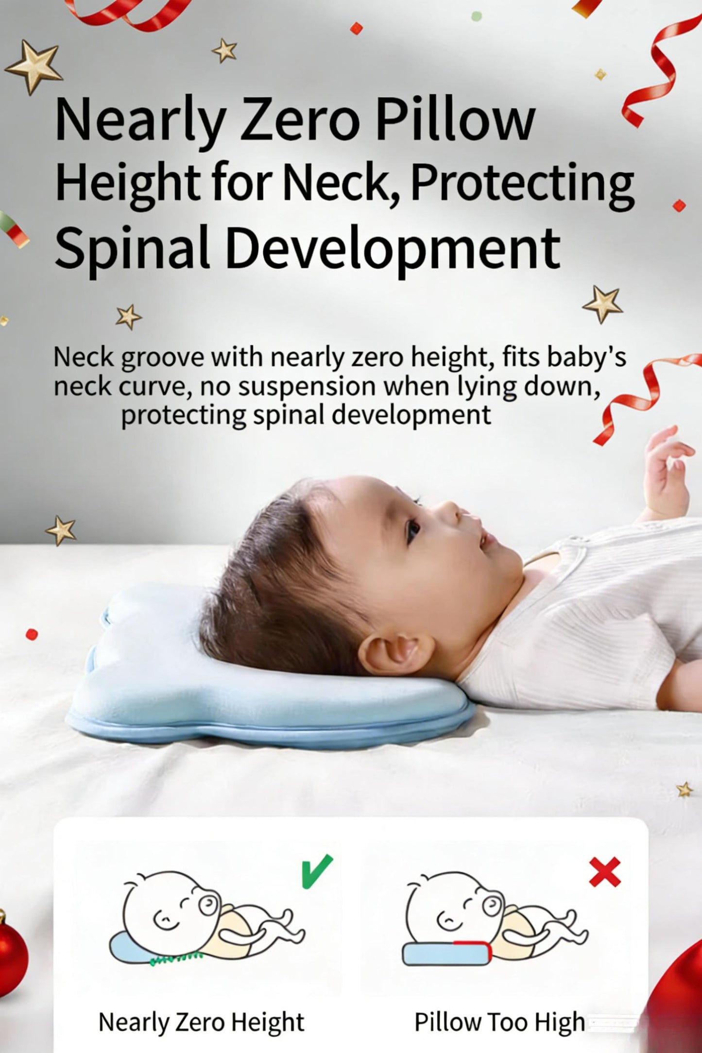 Soft Silicone Baby Nap Pillow