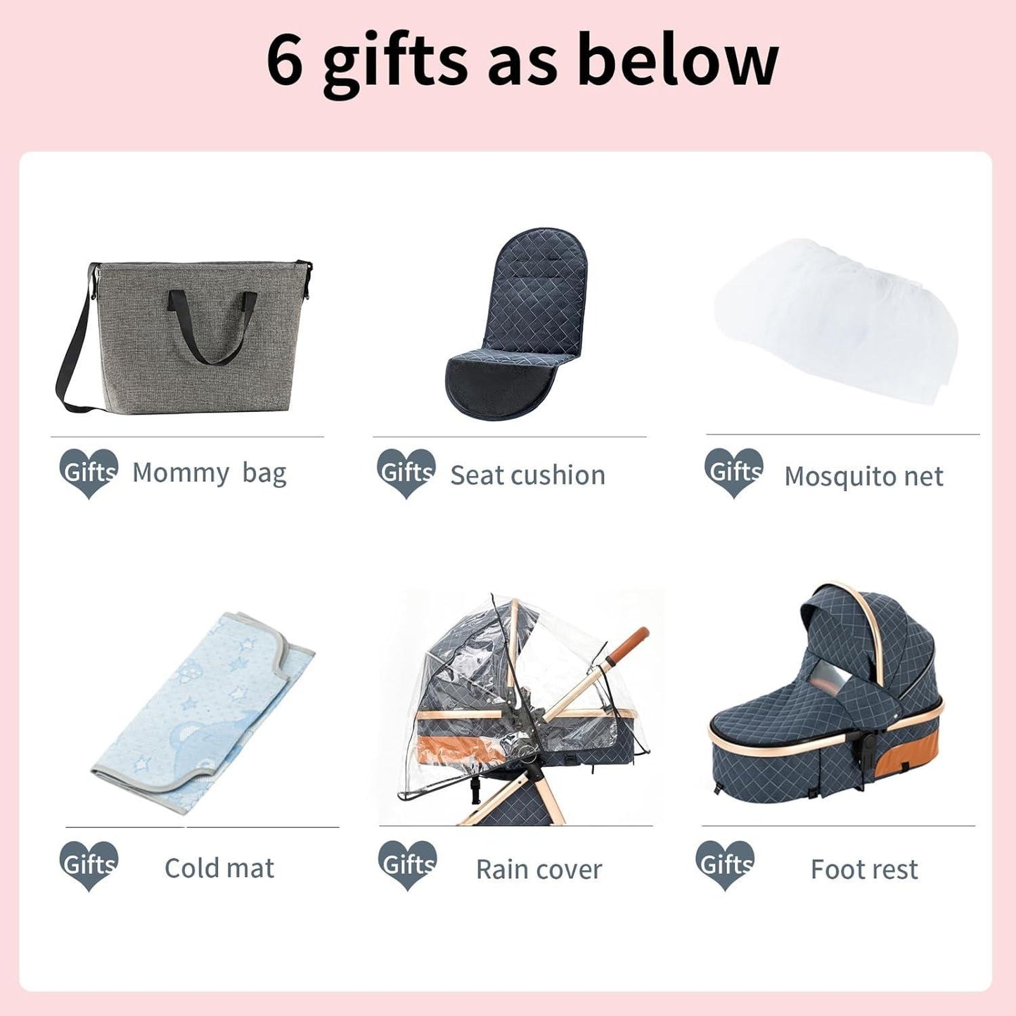 Aobtkel®4-in-1 Portable & Foldable Toddler Stroller