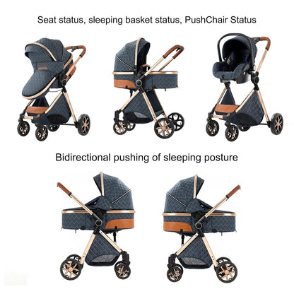 Aobtkel®4-in-1 Portable & Foldable Toddler Stroller