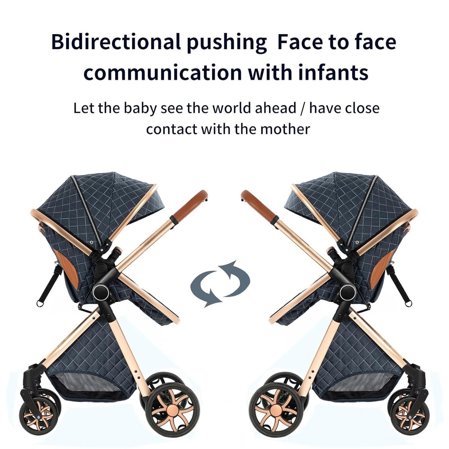 Aobtkel®4-in-1 Portable & Foldable Toddler Stroller