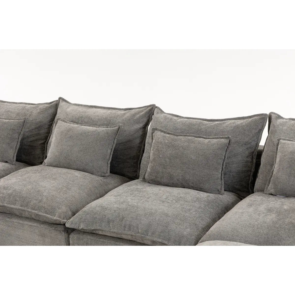 Aobtkel 129.8" Wide Cloud Oversized Modular Sectional Couch - 4-Seat with 2 Ottomans, Deep Wide Seat, True Relax Comfy Living Room Indoor Furniture Set,dorm essentials,home decor