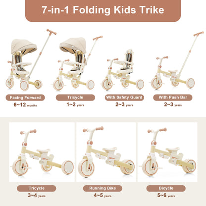Triciclo para bebé 7 en 1 Aobtkel®