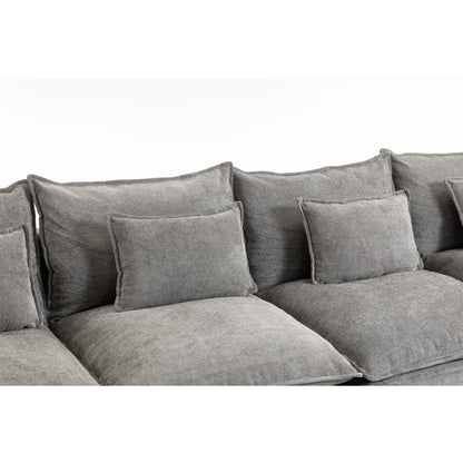 Aobtkel 129.8" Wide Cloud Oversized Modular Sectional Couch - 4-Seat with 2 Ottomans, Deep Wide Seat, True Relax Comfy Living Room Indoor Furniture Set,dorm essentials,home decor