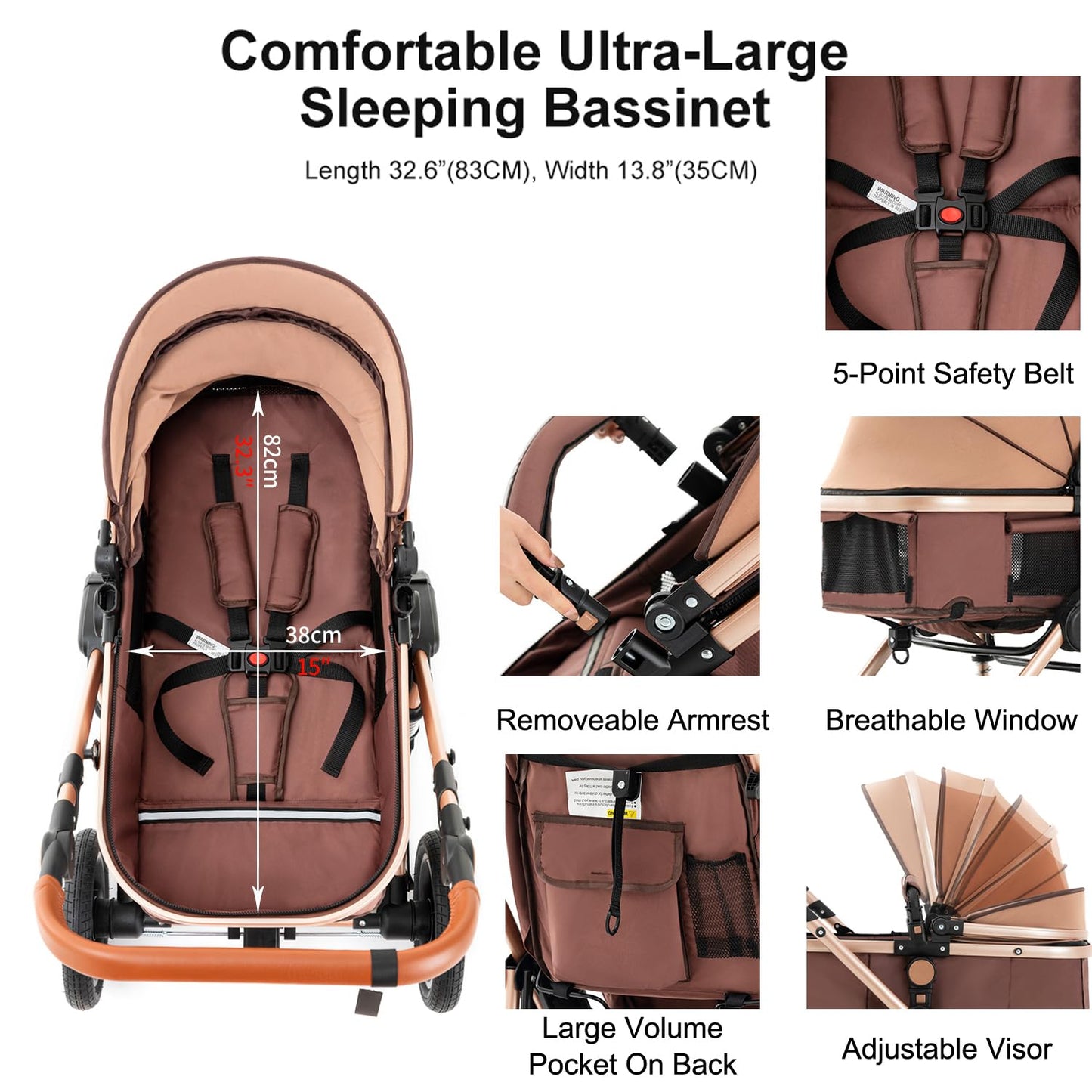 Aobtkel® Multipurpose baby carriage