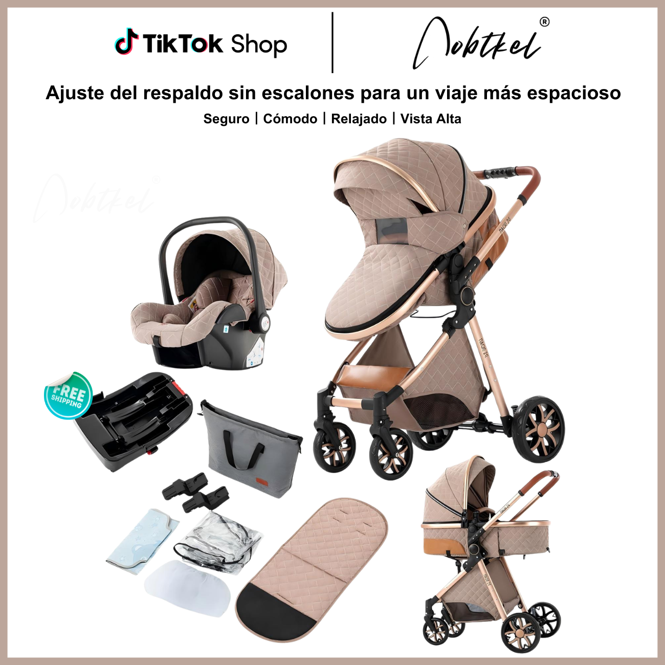 Aobtkel®5-in-1 Portable & Foldable Toddler Stroller