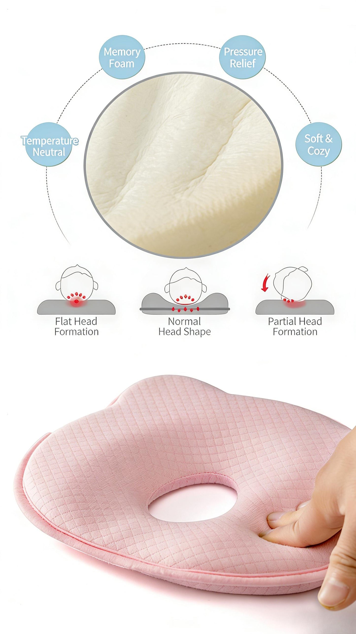 Soft Silicone Baby Nap Pillow